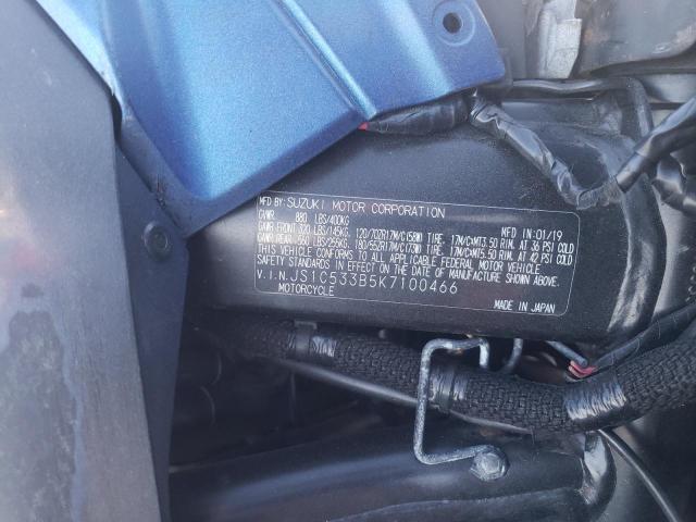 2019 SUZUKI GSX-S750 M JS1C533B5K7100466