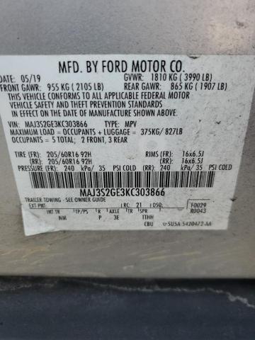 2019 FORD ECOSPORT S MAJ3S2GE3KC303866