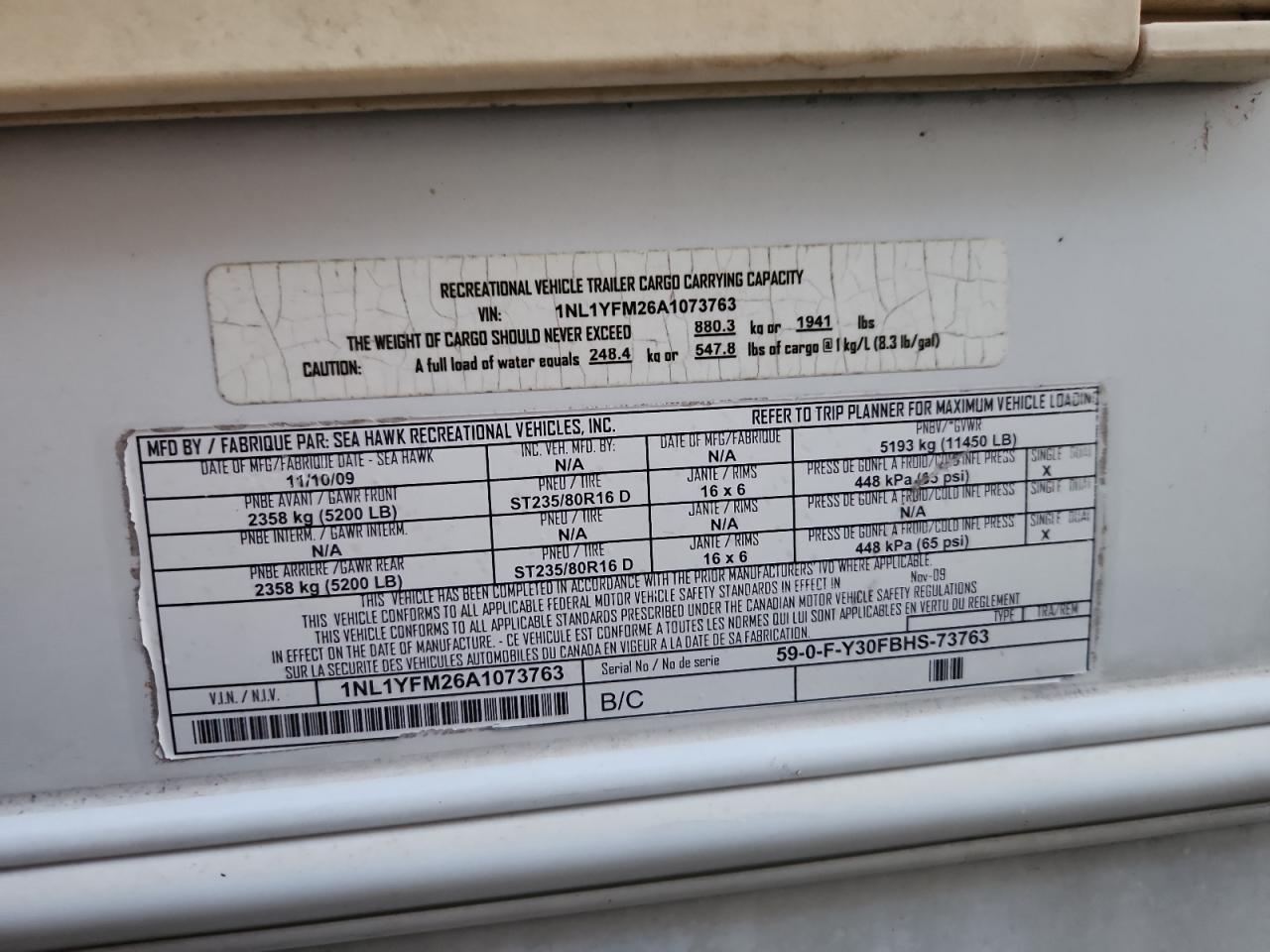 Lot #3311756727 2010 GULF STREAM CANYON TRAIL