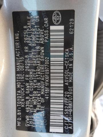 2015 TOYOTA CAMRY LE #3302798954