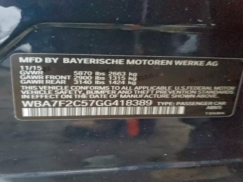 2016 BMW 750 XI #3296225463