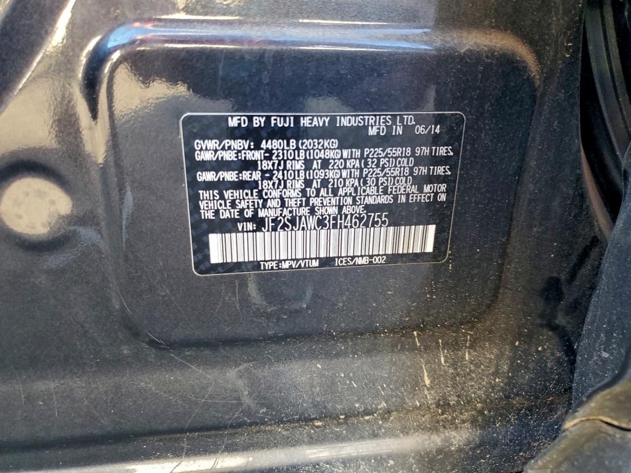 SUBARU FORESTER 2.5I TOURING