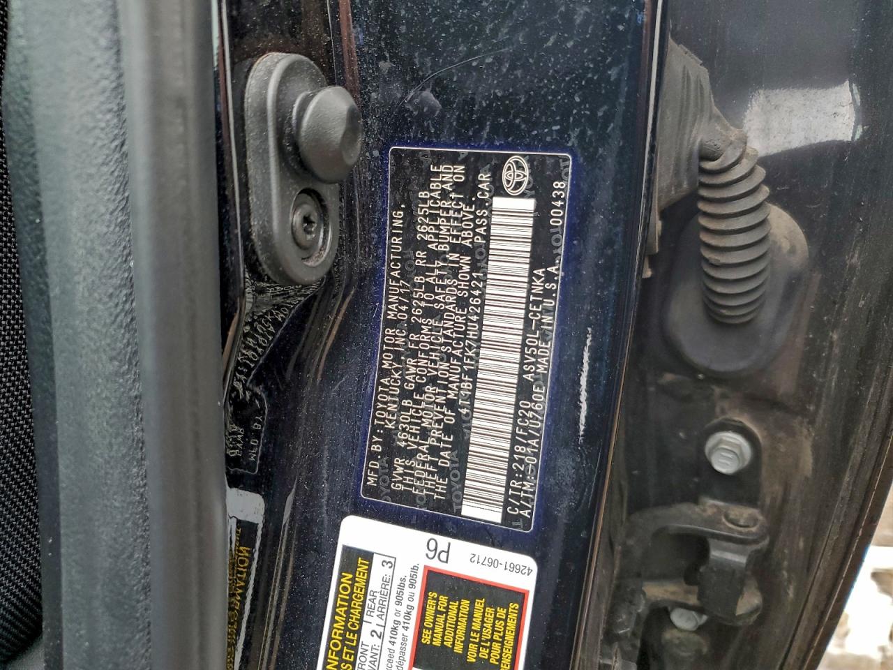 Lot #3302803925 2017 TOYOTA CAMRY