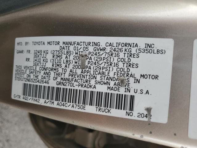 2005 TOYOTA TACOMA DOU #3282737287