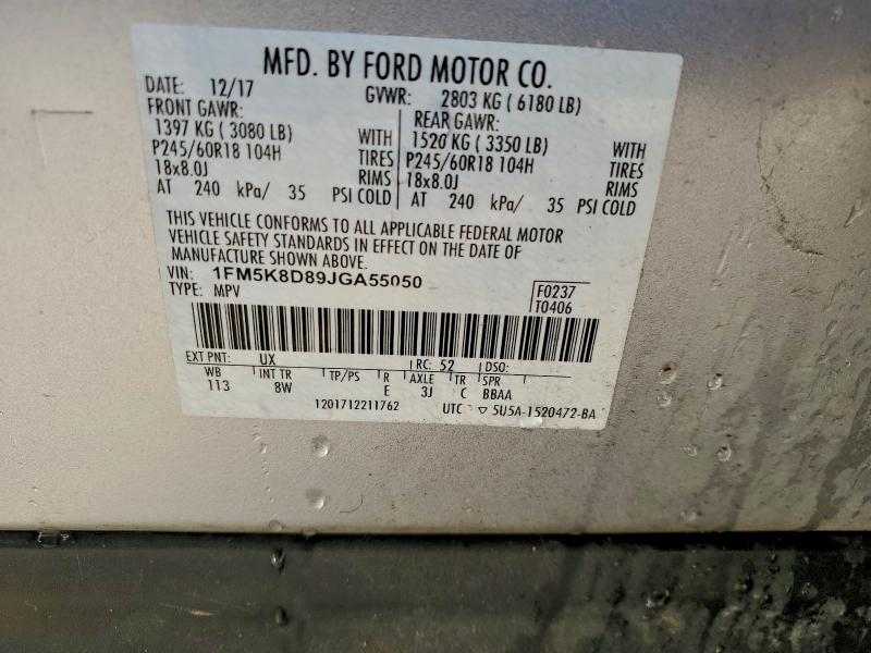 2018 FORD EXPLORER X #3305424444