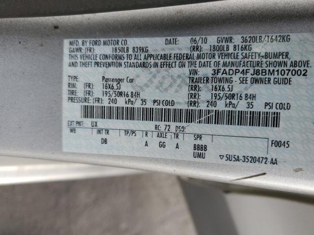 2011 FORD FIESTA SES #3293712387