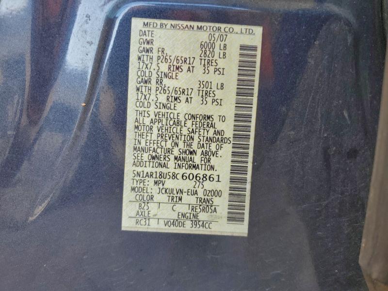 2008 NISSAN PATHFINDER #3317945926