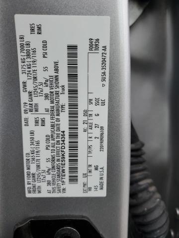 2019 FORD F150 SUPER #3290282229