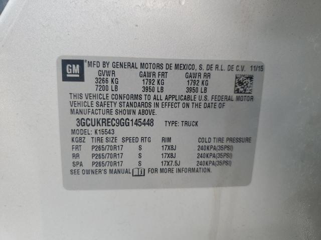 2016 CHEVROLET SILVERADO #3292609650