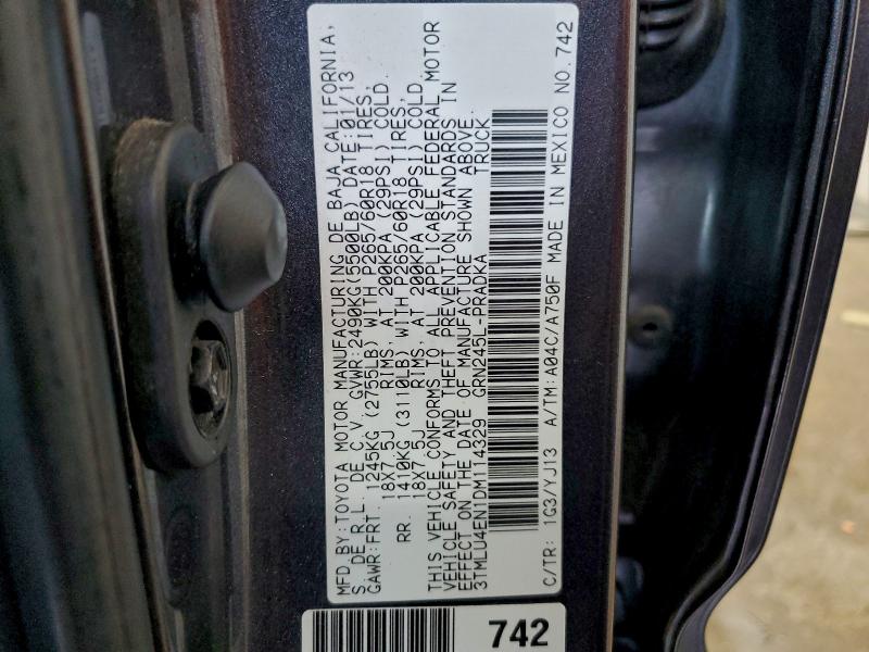 2013 TOYOTA TACOMA DOU #3301663669