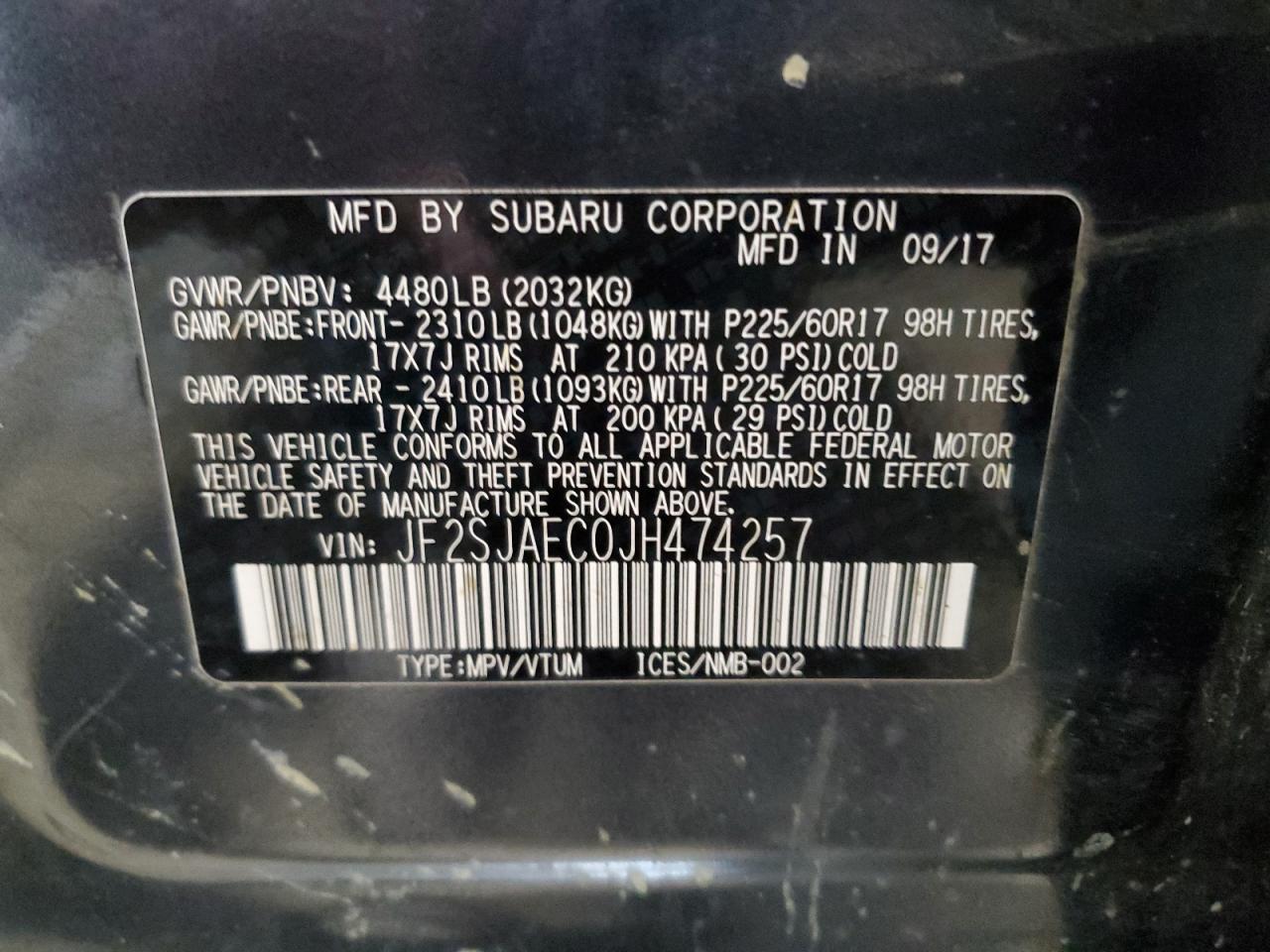 SUBARU FORESTER 2.5I PREMIUM