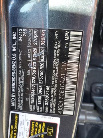 2013 MERCEDES-BENZ GL 450 4MA #3296351189