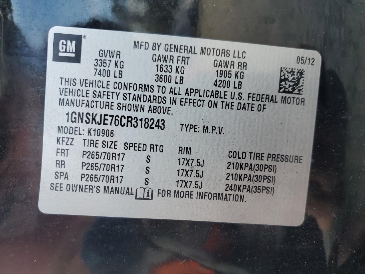 CHEVROLET SUBURBAN K1500 LT