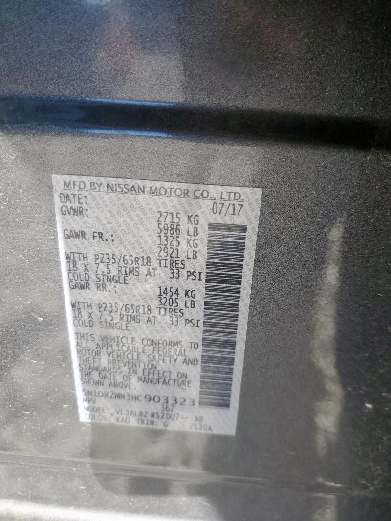 2017 NISSAN PATHFINDER #3317186122