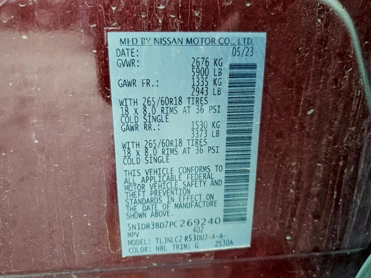 NISSAN PATHFINDER SV