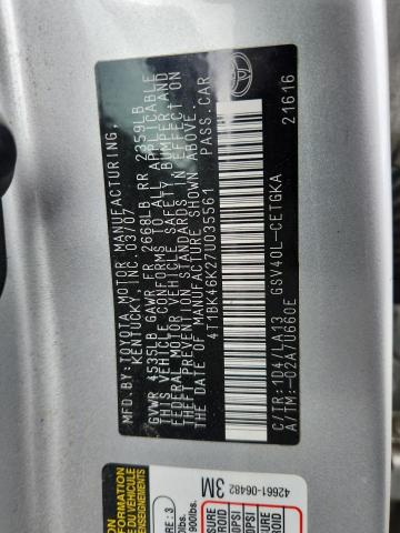 2007 TOYOTA CAMRY LE #3290312230