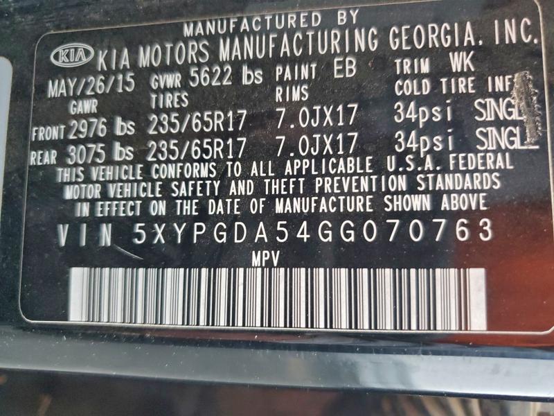 2016 KIA SORENTO LX #3301875438