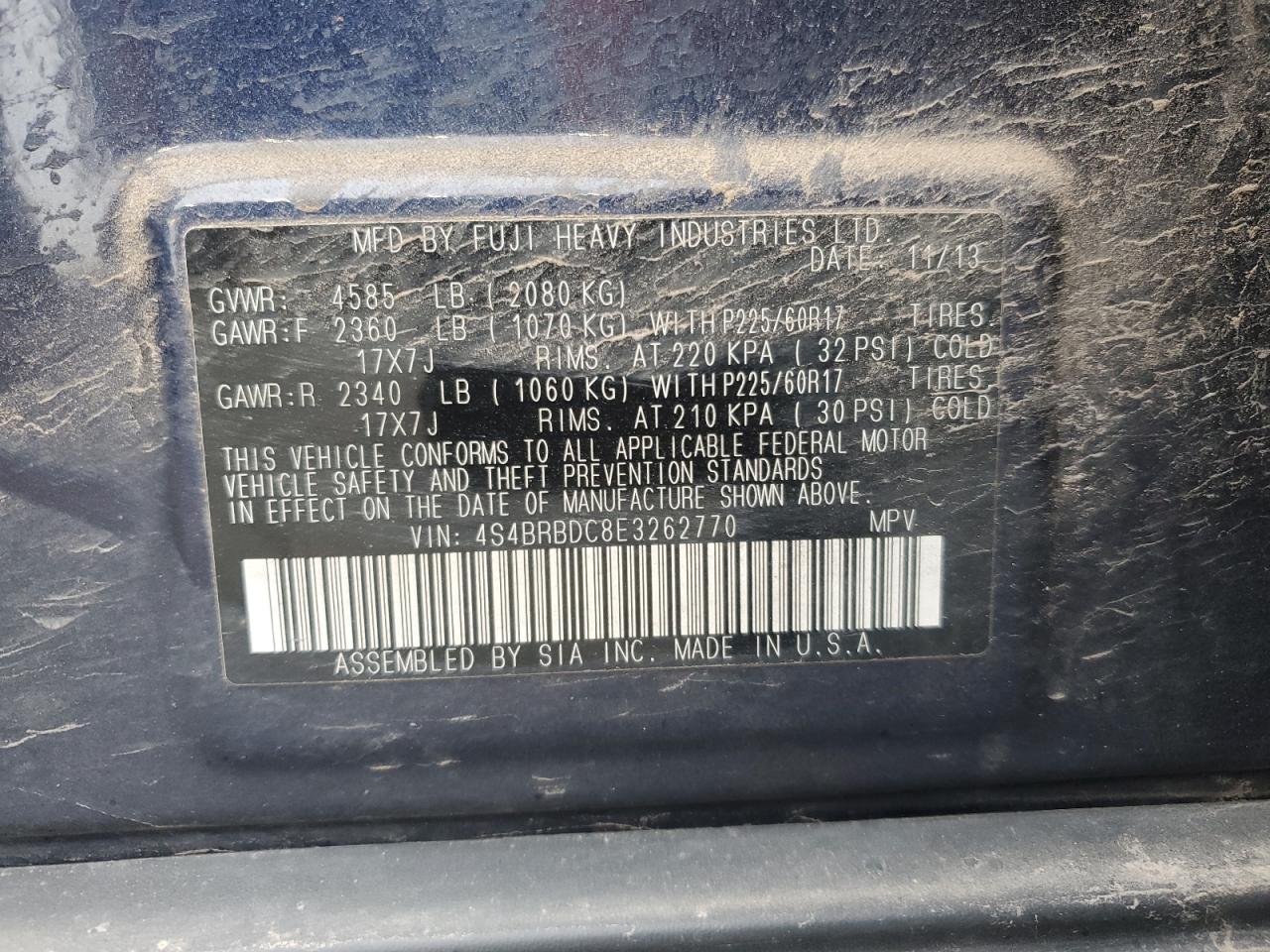 SUBARU OUTBACK 2.5I PREMIUM