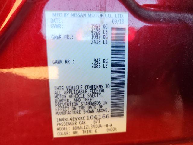 2019 NISSAN ALTIMA SL #3286692293