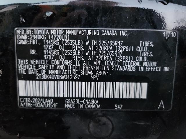 2011 TOYOTA RAV4 LIMIT #3286928235