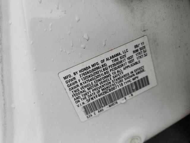 2012 HONDA PILOT LX #3304752948