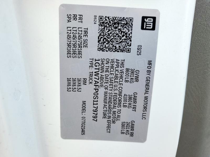 2025 GMC SAVANA G25 - 1GTW7AFP0S1179797