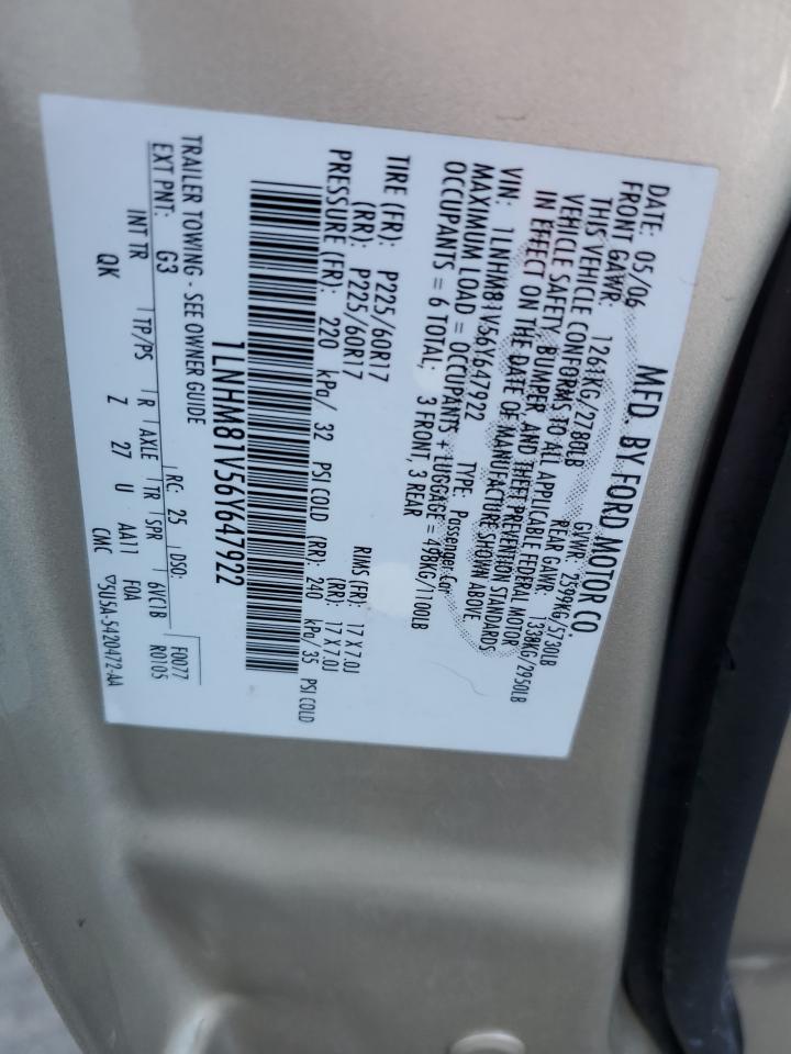 Lot #3308467279 2006 LINCOLN TOWN CAR S