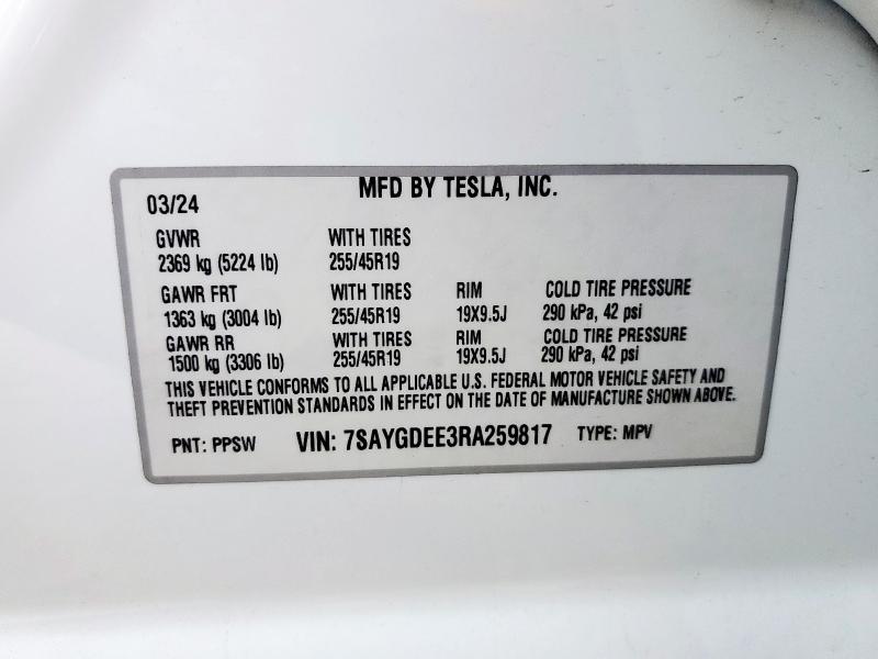 2024 TESLA MODEL Y #3286713314