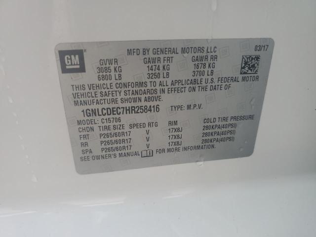 2017 CHEVROLET TAHOE POLI #3283870445