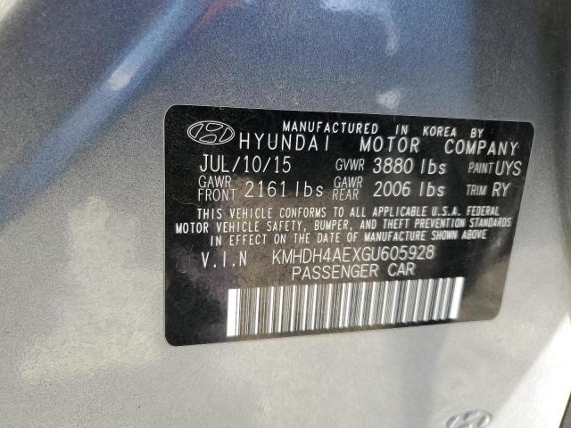 2016 HYUNDAI ELANTRA SE #3302729063
