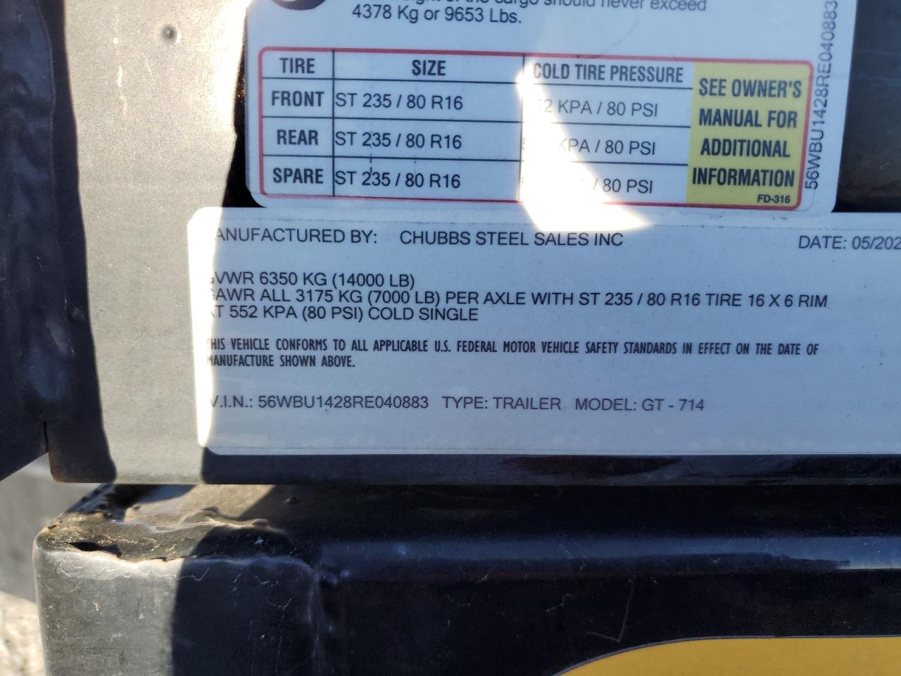 Lot #3284702971 2024 GWLG BUMPER PULL DUMP