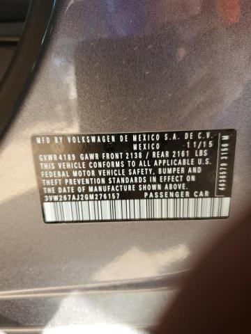 2016 VOLKSWAGEN JETTA S - 3VW267AJ2GM276157