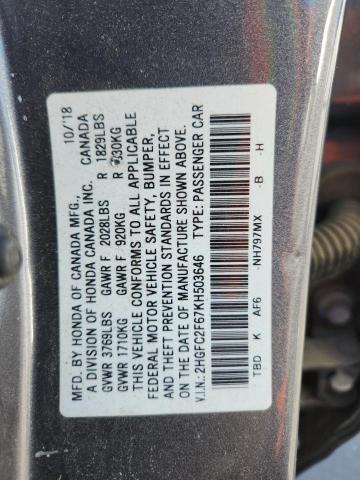 2019 HONDA CIVIC LX #3288041133