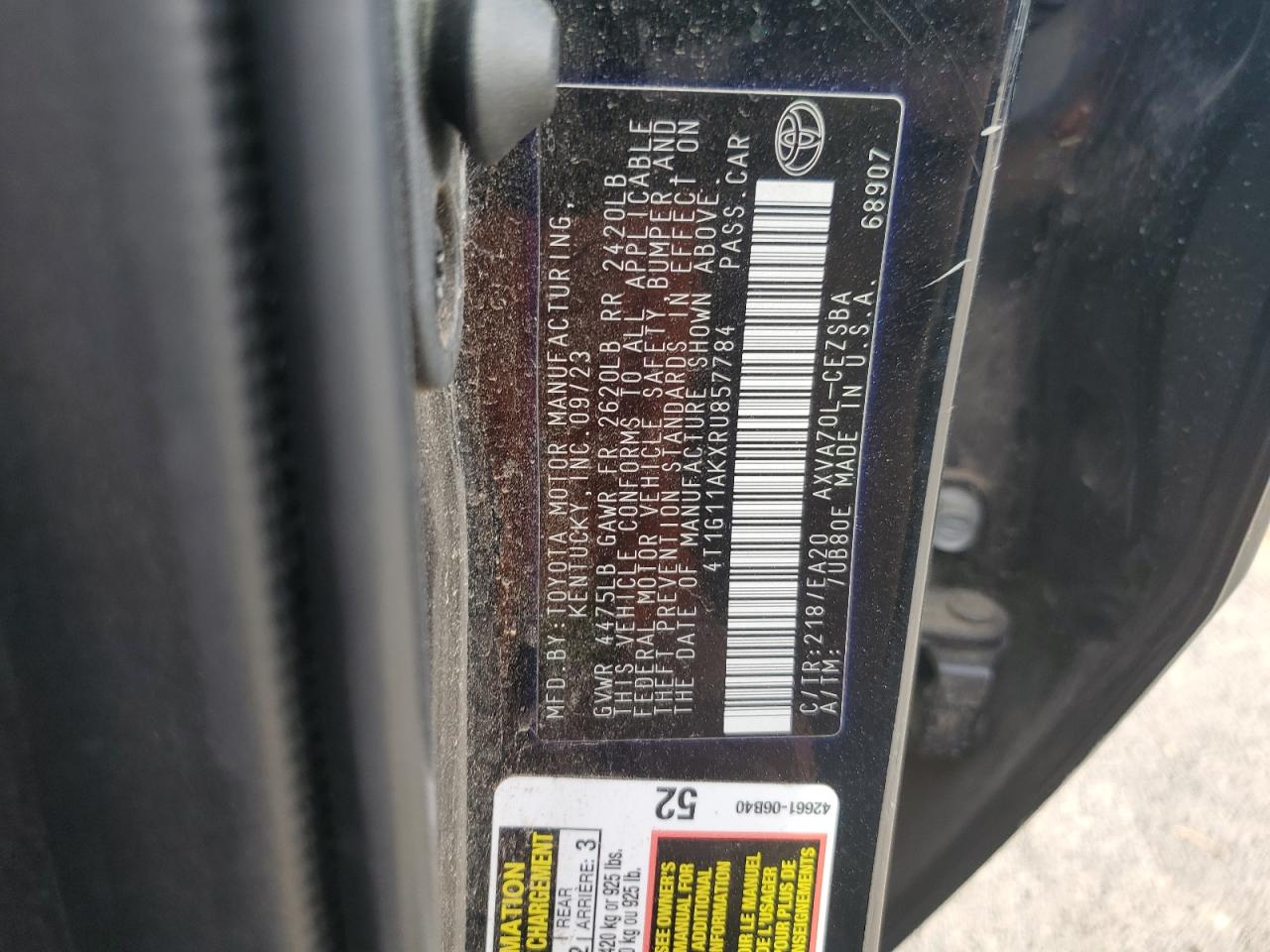 TOYOTA CAMRY SE NIGHT SHADE