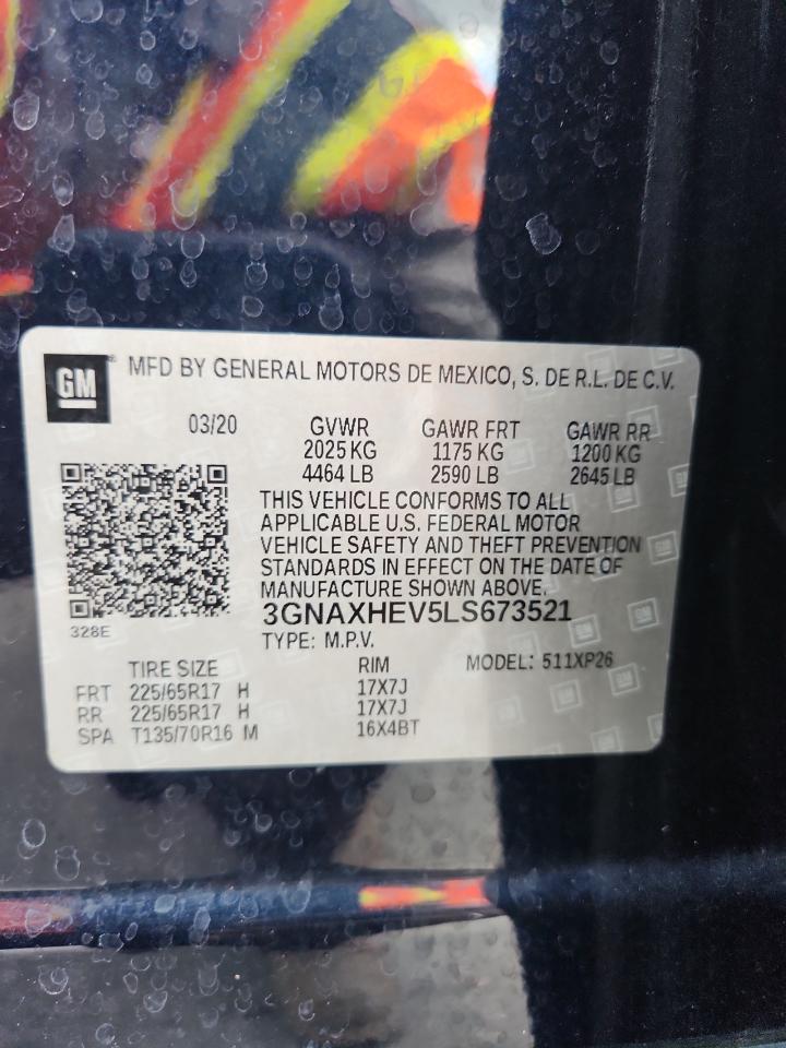 Lot #3311667264 2020 CHEVROLET EQUINOX LS