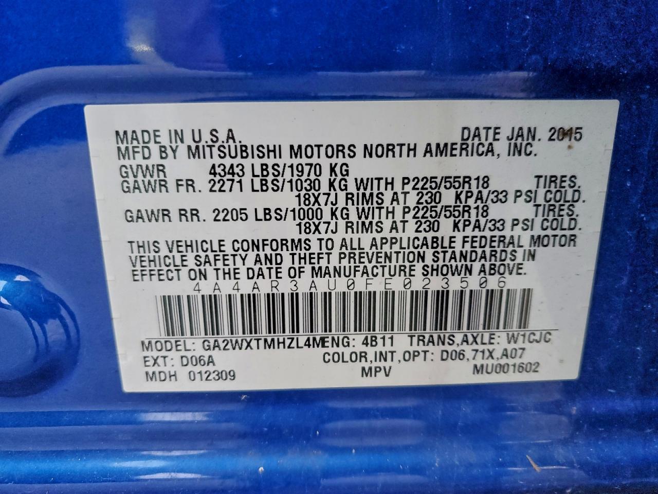 MITSUBISHI OUTLANDER ES