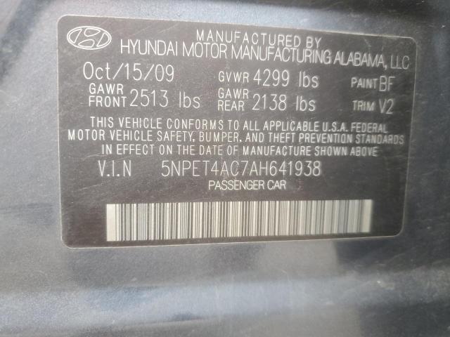 2010 HYUNDAI SONATA GLS #3297975822