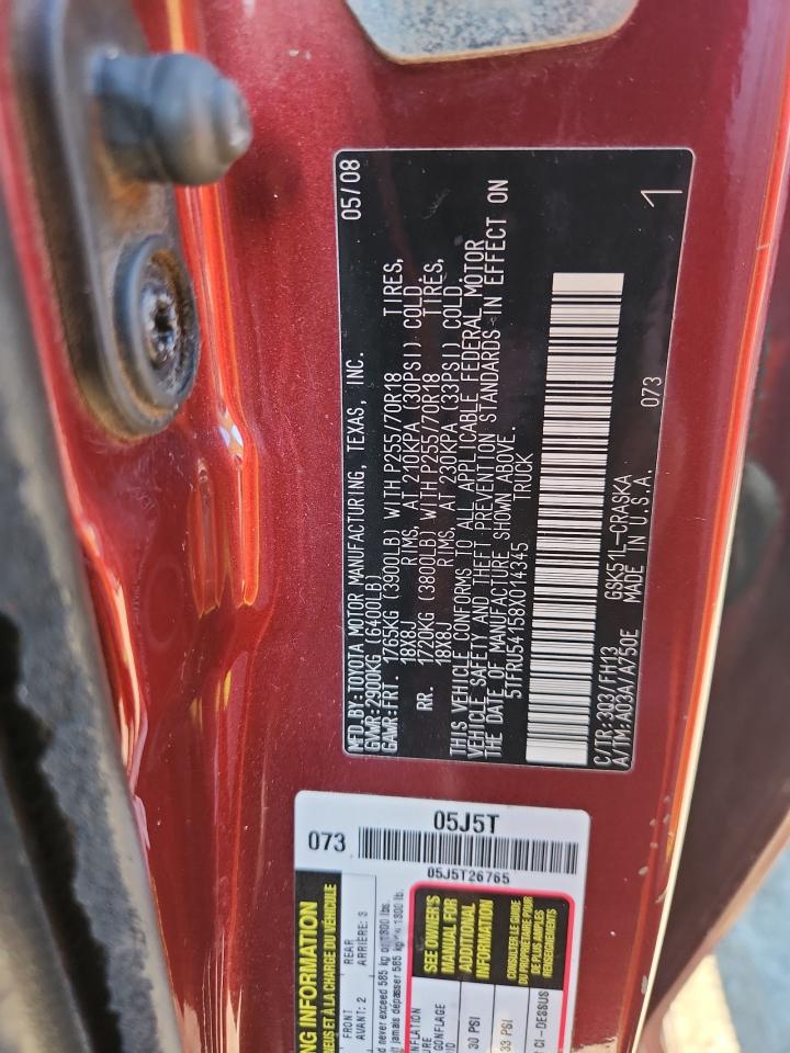 Lot #3284637348 2008 TOYOTA TUNDRA DOU