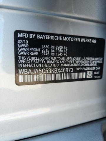 2019 BMW 530 I #3316094221