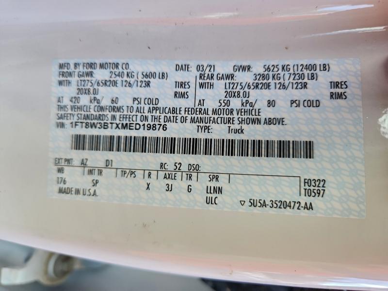 2021 FORD F350 SUPER #3296279511