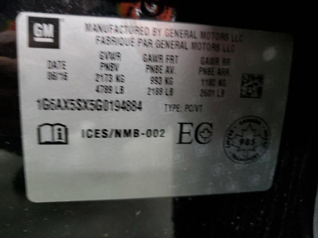 2016 CADILLAC CTS LUXURY - 1G6AX5SX5G0194884