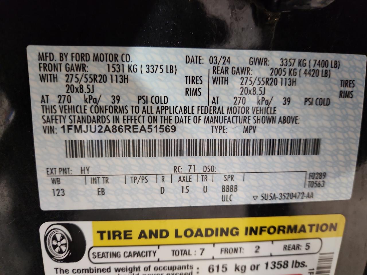 FORD EXPEDITION LIMITED