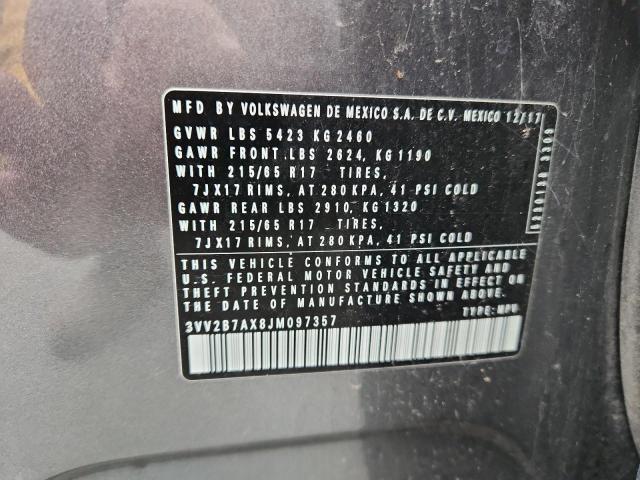 2018 VOLKSWAGEN TIGUAN SE - 3VV2B7AX8JM097357