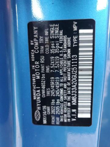 2016 HYUNDAI TUCSON LIM - KM8J33A20GU251113