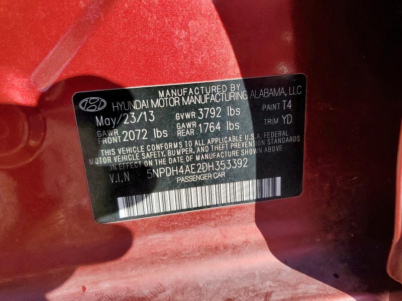 2013 HYUNDAI ELANTRA GL #3312248539