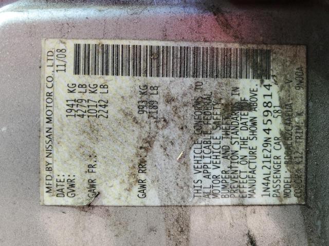 2009 NISSAN ALTIMA 2.5 #3287509013