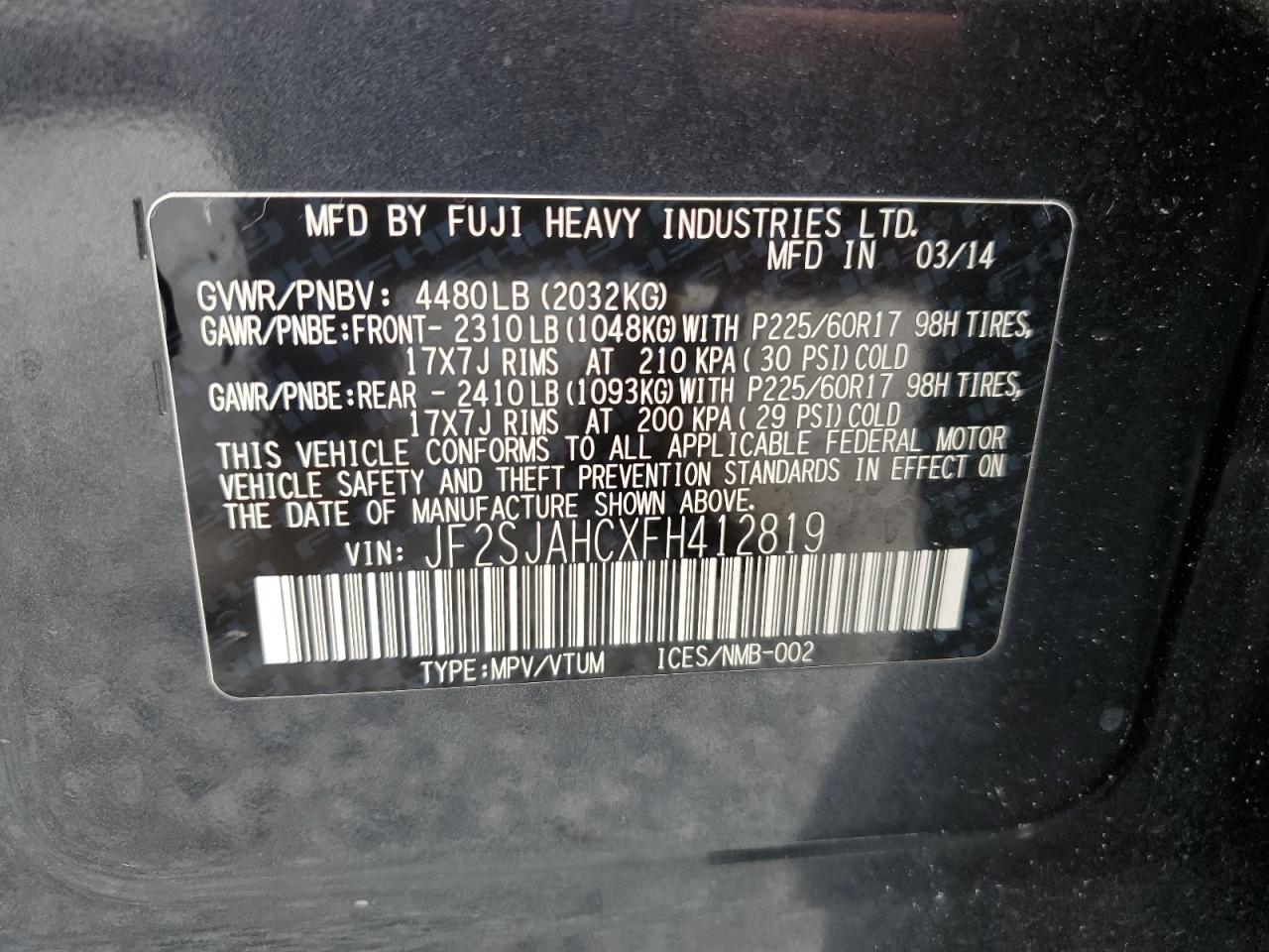 SUBARU FORESTER 2.5I LIMITED