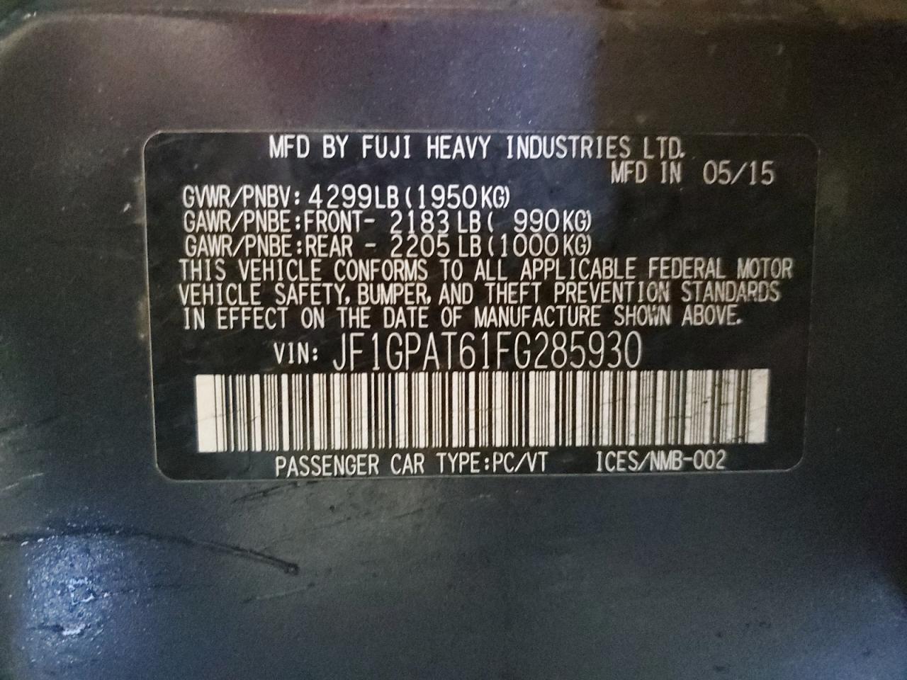 SUBARU IMPREZA SPORT