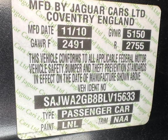 2011 JAGUAR XJL - SAJWA2GB8BLV15633