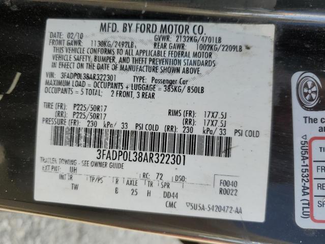 2010 FORD FUSION HYB #3301946443